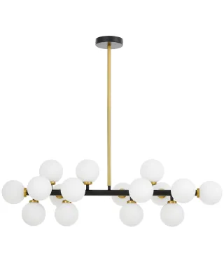 NOWOCZESNA LAMPA WISZĄCA CZARNO-MOSIĘŻNA PETRICA W16