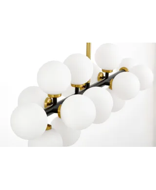 NOWOCZESNA LAMPA WISZĄCA CZARNO-MOSIĘŻNA PETRICA W16