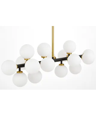 NOWOCZESNA LAMPA WISZĄCA CZARNO-MOSIĘŻNA PETRICA W16