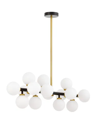 NOWOCZESNA LAMPA WISZĄCA CZARNO-MOSIĘŻNA PETRICA W16