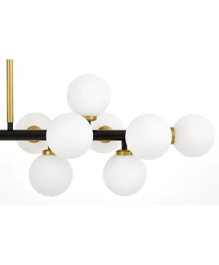 NOWOCZESNA LAMPA WISZĄCA CZARNO-MOSIĘŻNA PETRICA W16