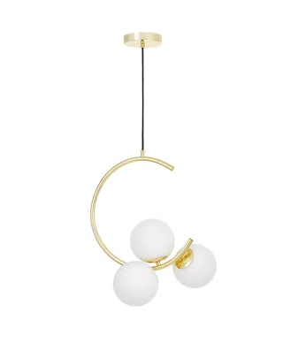 NOWOCZESNA LAMPA WISZĄCA KLASYCZNE ZŁOTO BONIO W3