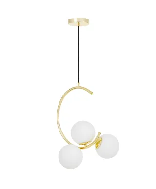 NOWOCZESNA LAMPA WISZĄCA KLASYCZNE ZŁOTO BONIO W3