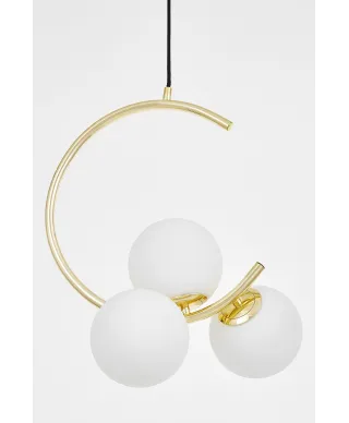 NOWOCZESNA LAMPA WISZĄCA KLASYCZNE ZŁOTO BONIO W3