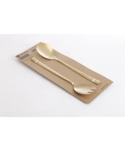 MODERN KITCHEN komplet 2 łyżek sałatkowych 23,8cm złote