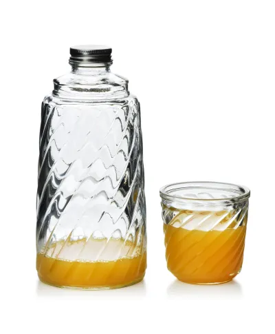 HOLLIE Butelka ze szklanką 1,1L