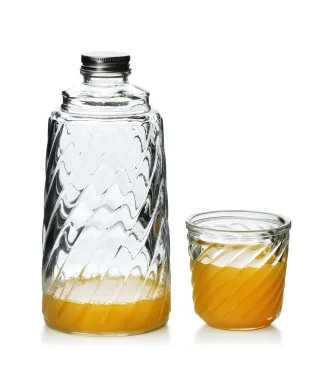 HOLLIE Butelka ze szklanką 1,1L