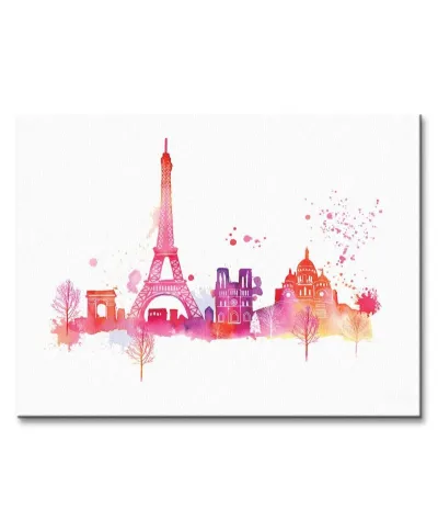 Paris Skyline - Obraz na płótnie