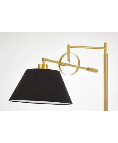 LAMPA STOJĄCA PODŁOGOWA MOSIĘŻNO-CZARNA TURINA