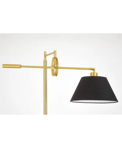 LAMPA STOJĄCA PODŁOGOWA MOSIĘŻNO-CZARNA TURINA