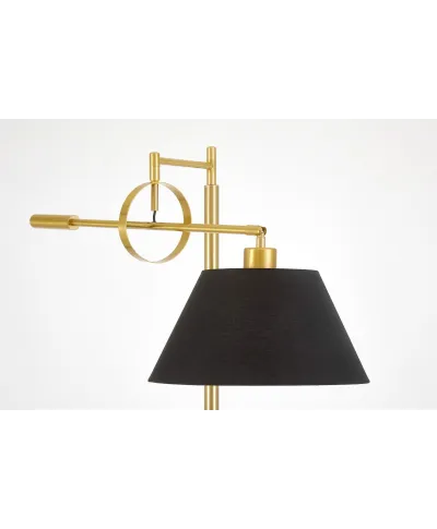 LAMPA STOJĄCA PODŁOGOWA MOSIĘŻNO-CZARNA TURINA