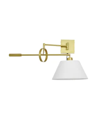 LAMPA ŚCIENNA KINKIET MOSIĘŻNO-BIAŁY TURINA