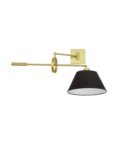 LAMPA ŚCIENNA KINKIET MOSIĘŻNO-CZARNY TURINA