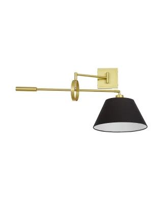 LAMPA ŚCIENNA KINKIET MOSIĘŻNO-CZARNY TURINA