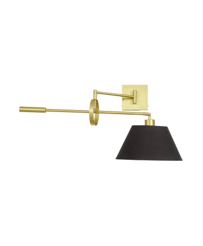 LAMPA ŚCIENNA KINKIET MOSIĘŻNO-CZARNY TURINA