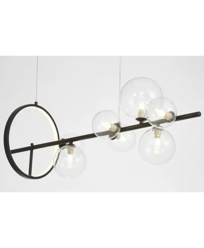 NOWOCZESNA LAMPA WISZĄCA CZARNA MERIDO W7