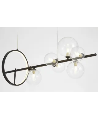 NOWOCZESNA LAMPA WISZĄCA CZARNA MERIDO W7