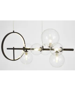 NOWOCZESNA LAMPA WISZĄCA CZARNA MERIDO W7