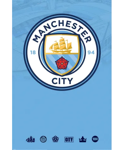 Manchester City Club Crest - plakat