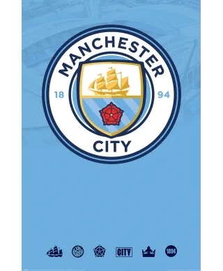 Manchester City Club Crest - plakat