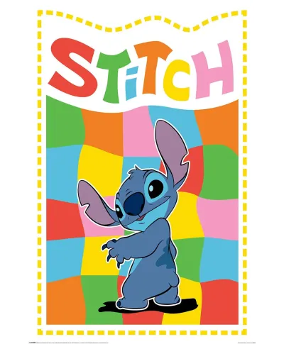 Stitch Chequered Stitch - plakat