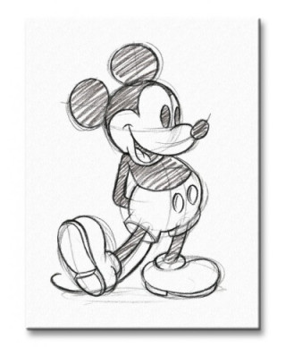 Mickey Mouse (Sketched - Single) - Obraz na płótnie