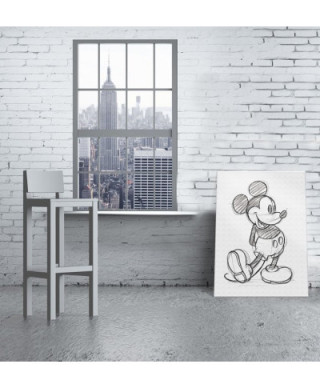 Mickey Mouse (Sketched - Single) - Obraz na płótnie