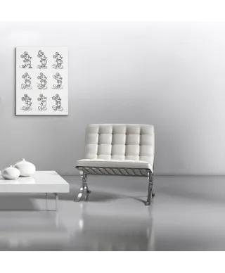 Mickey Mouse (Sketched - Multi) - Obraz na płótnie