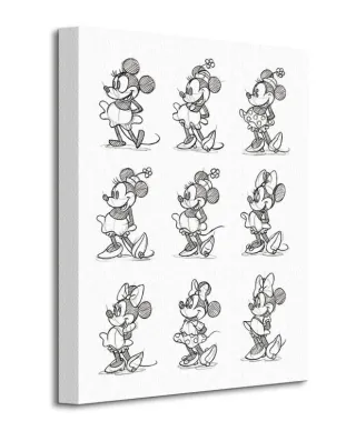 Minnie Mouse (Sketched - Multi) - Obraz na płótnie