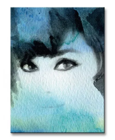 Lady In Blue - Obraz na płótnie