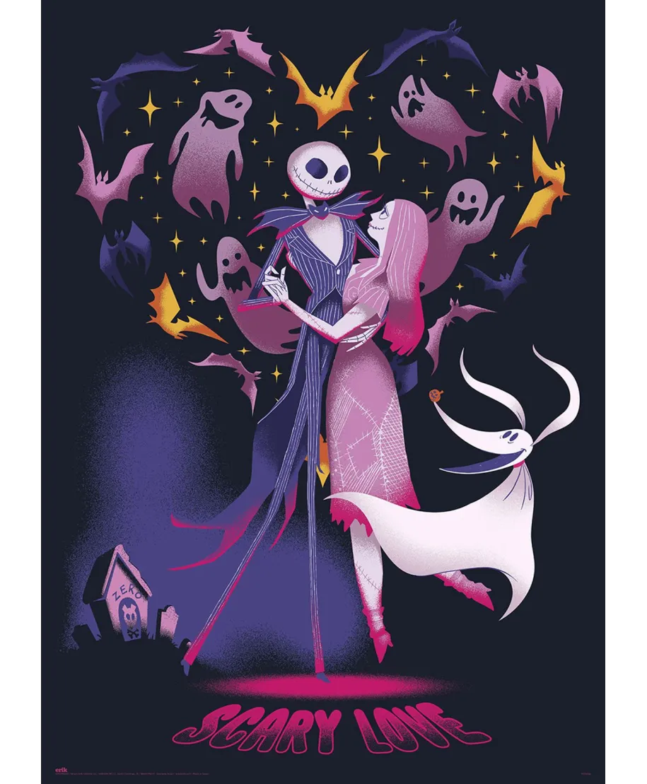 Disney Nightmare Before Christmas - świecący plakat