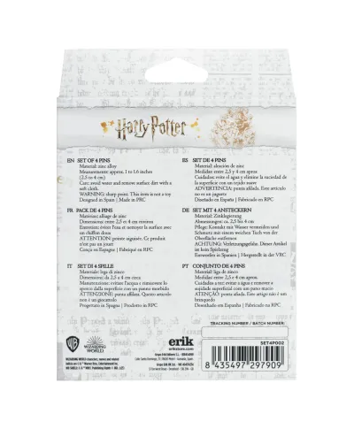 Harry Potter Hogwarts Houses - zestaw 4 przypinek