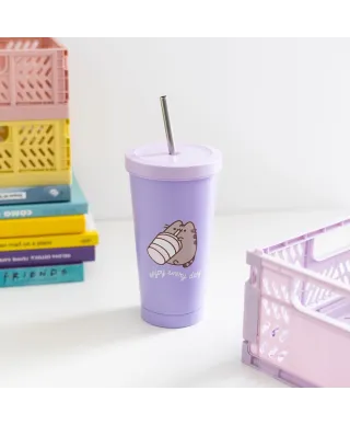 Pusheen Moments - kubek ze słomką