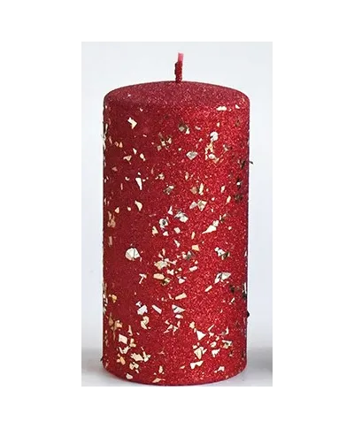 Świeca GLAMOUR NEW Walec duży 7xh17,5cm parafinowa czerwona