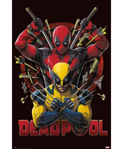 Deadpool and Wolverine Armed - plakat