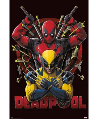 Deadpool and Wolverine Armed - plakat