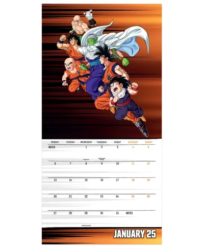 Dragon Ball Z - kalendarz 2025