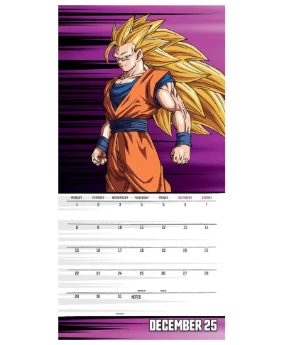 Dragon Ball Z - kalendarz 2025