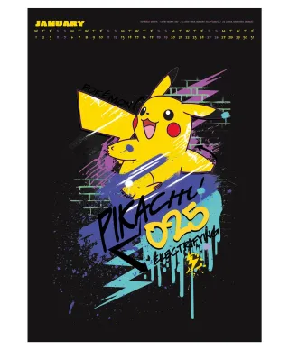 Pokemon Deluxe - kalendarz A3 na 2025 rok