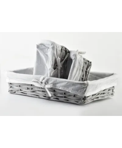 WILL Komplet 3 koszy XL:39x25xh9/2M:19x16xh8cm