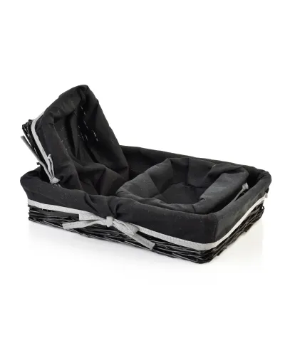 WILL Komplet 3 koszy XL:39x25xh9/2M:19x16xh8cm