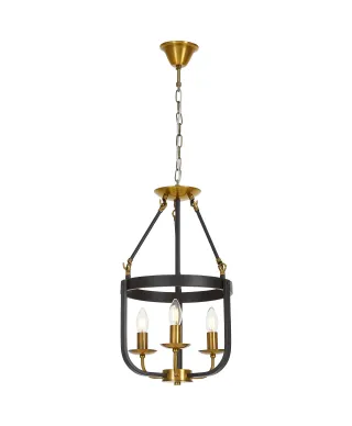 LAMPA WISZĄCA LOFT CZARNO-MOSIĘŻNA BERLING W3