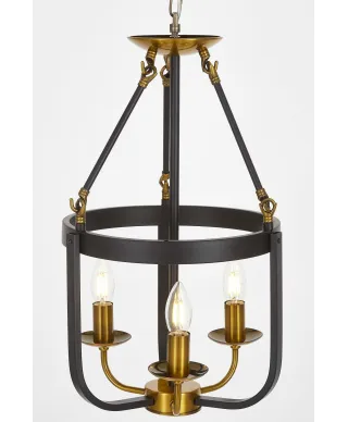 LAMPA WISZĄCA LOFT CZARNO-MOSIĘŻNA BERLING W3