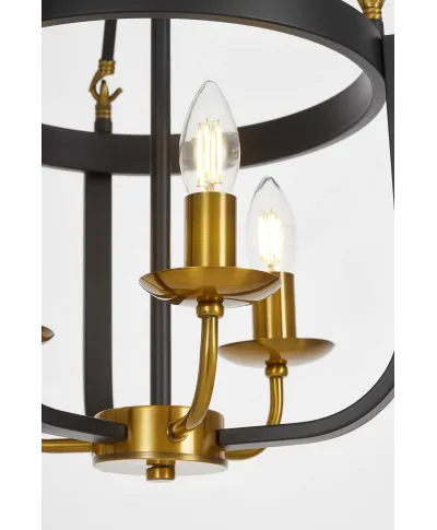 LAMPA WISZĄCA LOFT CZARNO-MOSIĘŻNA BERLING W3