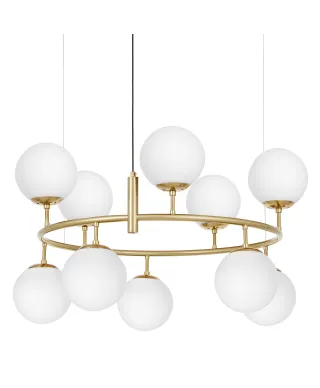 NOWOCZESNA LAMPA WISZĄCA BIAŁO-MOSIĘŻNA CEREDO NEO W10