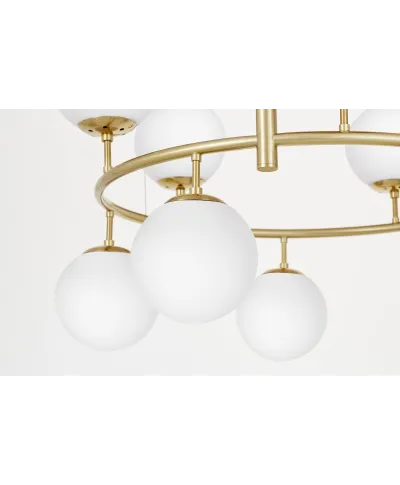 NOWOCZESNA LAMPA WISZĄCA BIAŁO-MOSIĘŻNA CEREDO NEO W10