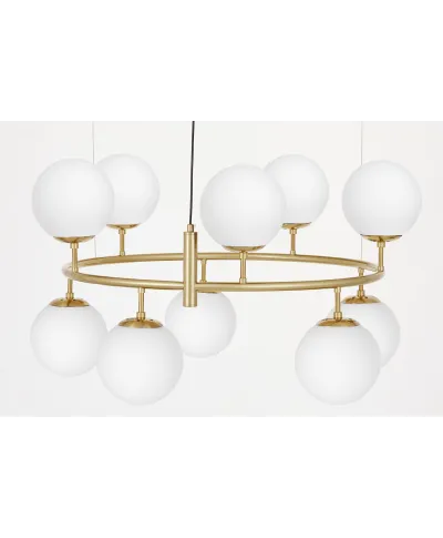 NOWOCZESNA LAMPA WISZĄCA BIAŁO-MOSIĘŻNA CEREDO NEO W10