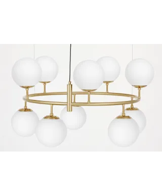 NOWOCZESNA LAMPA WISZĄCA BIAŁO-MOSIĘŻNA CEREDO NEO W10