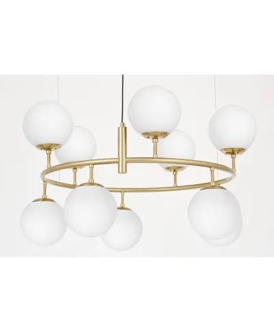 NOWOCZESNA LAMPA WISZĄCA BIAŁO-MOSIĘŻNA CEREDO NEO W10