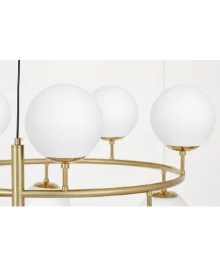 NOWOCZESNA LAMPA WISZĄCA BIAŁO-MOSIĘŻNA CEREDO NEO W10